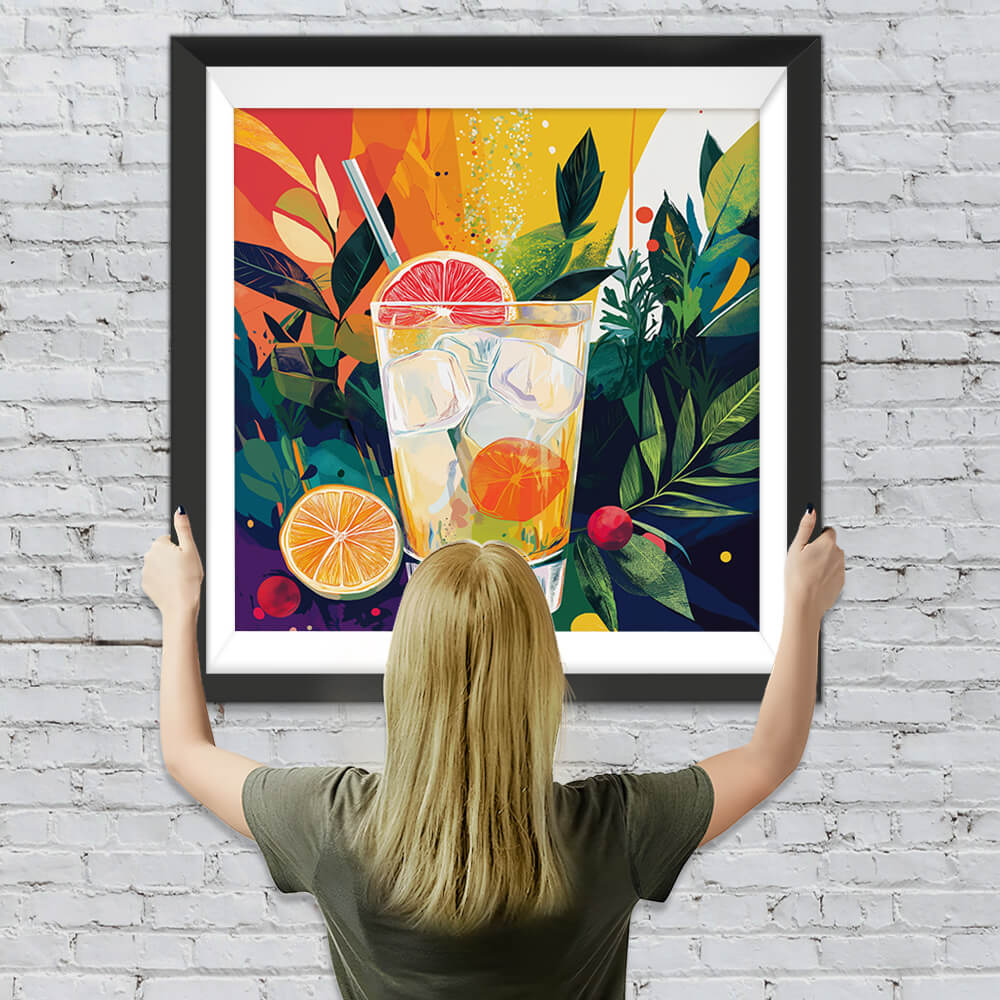 Sommerlicher Orangensaft-Cocktail Diamond Painting