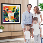 Sommerlicher Orangensaft-Cocktail Diamond Painting