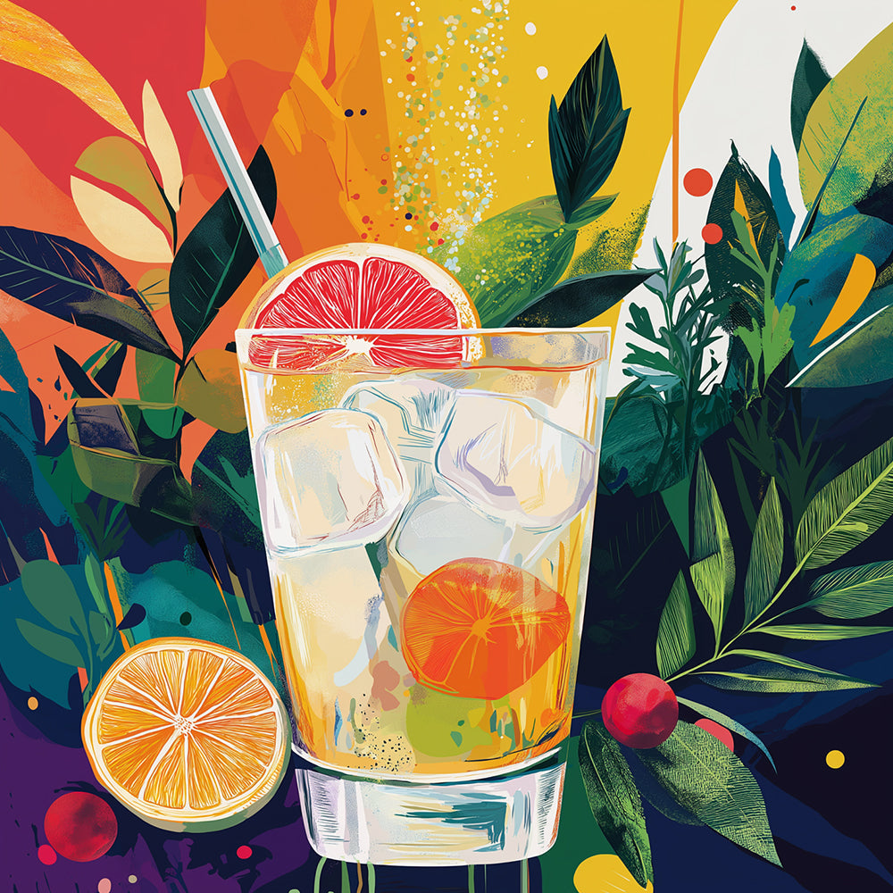 Sommerlicher Orangensaft-Cocktail Diamond Painting