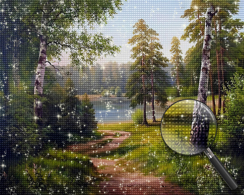 Sommerwaldweg Diamond Painting