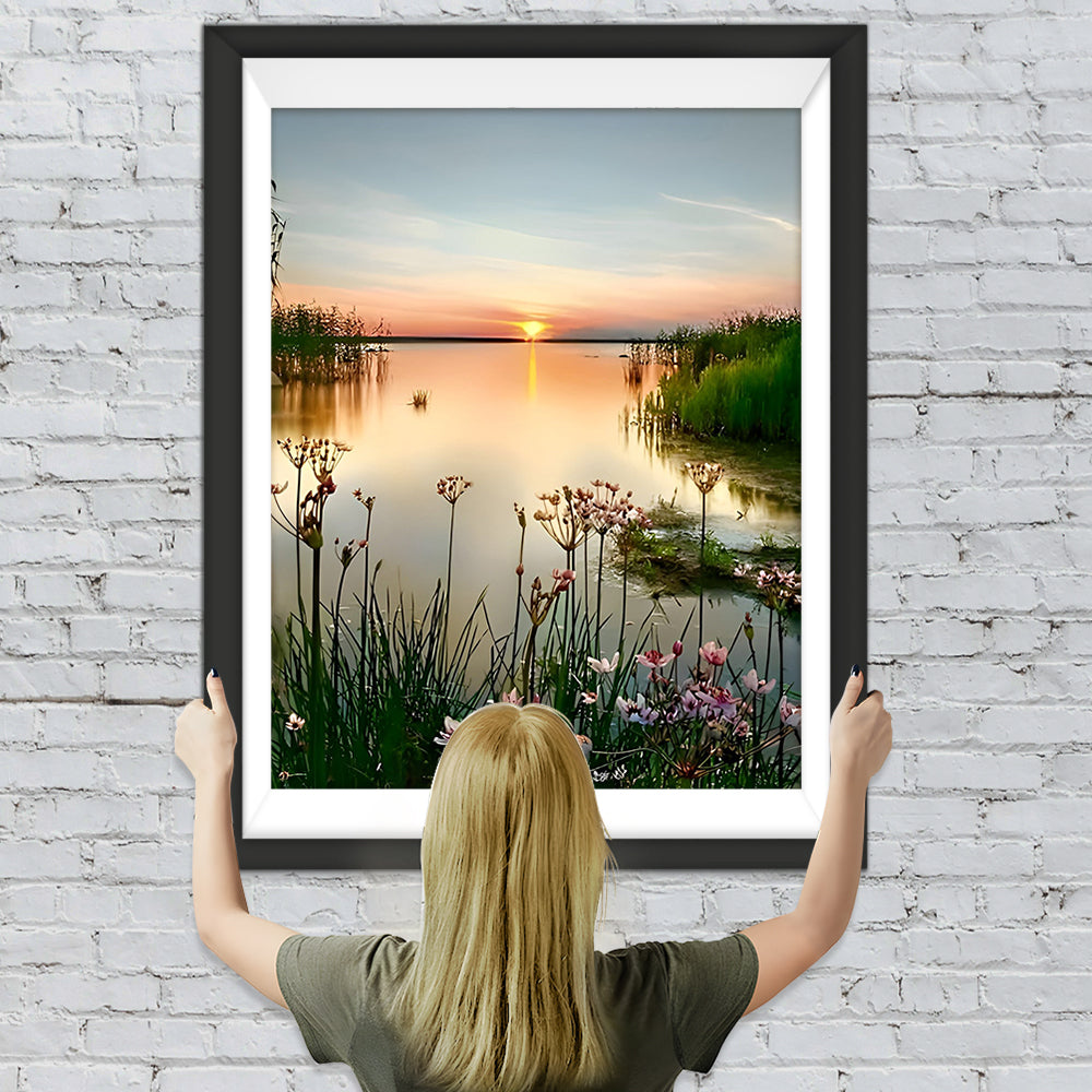 Sonnenaufgang am See Diamond Painting