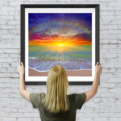 Sonnenaufgang Regenbogen Meer Diamond Painting