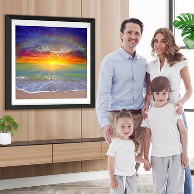 Sonnenaufgang Regenbogen Meer Diamond Painting