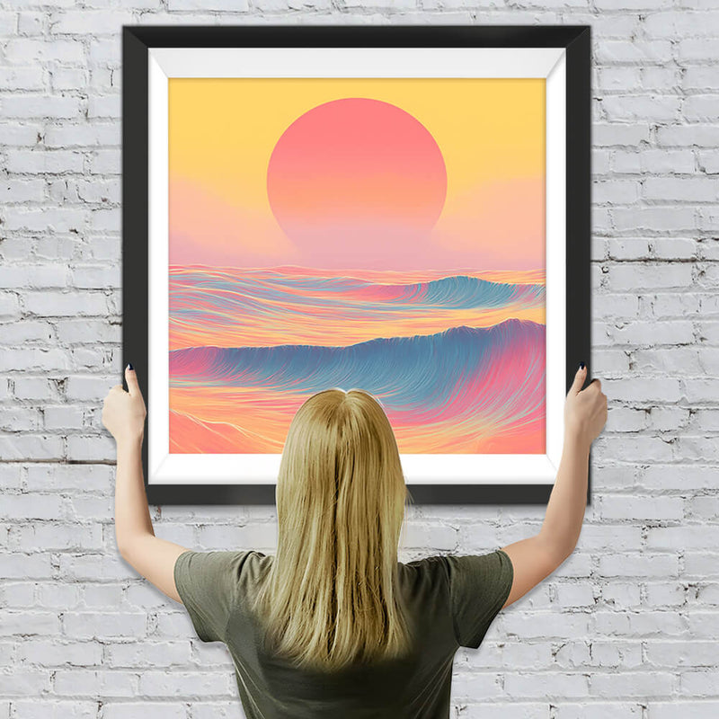 Sonnenaufgang über dem Wolkenmeer Diamond Painting