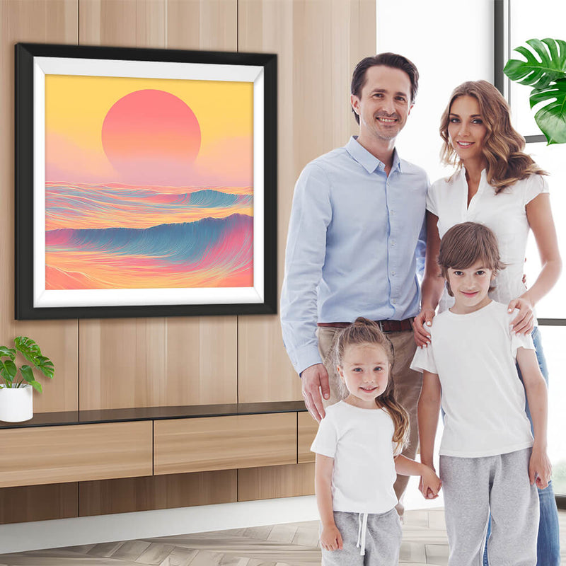 Sonnenaufgang über dem Wolkenmeer Diamond Painting