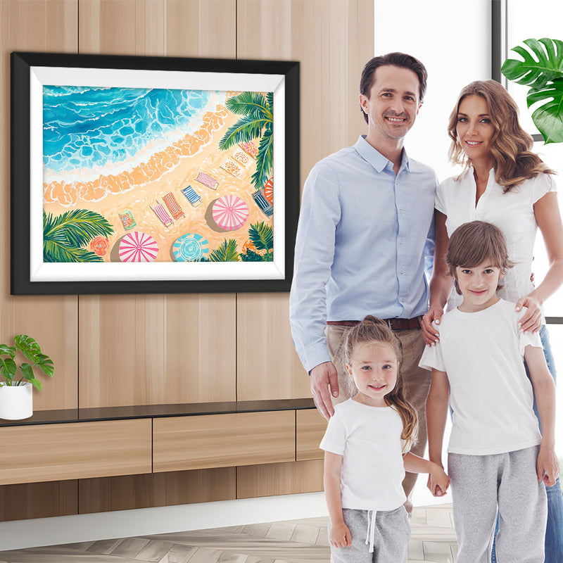 Sonnenbaden am Meer Diamond Painting