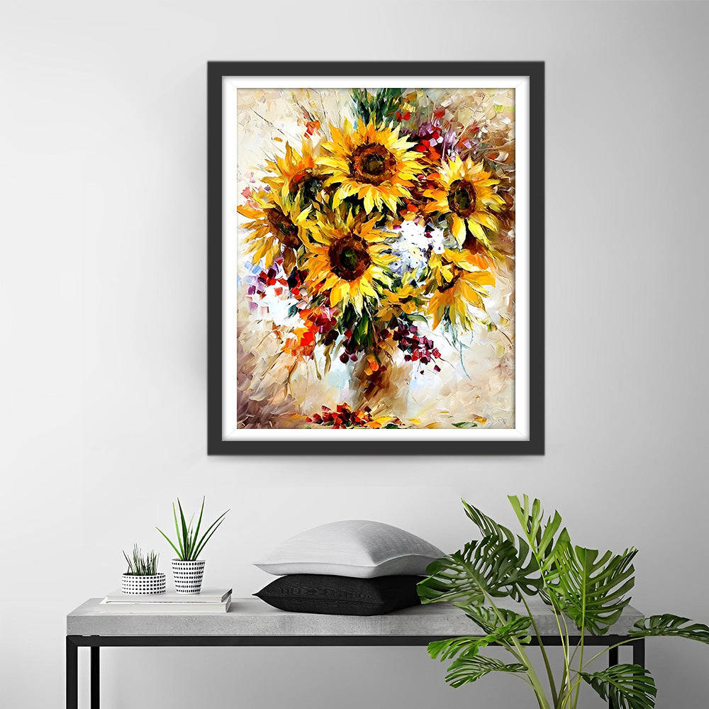 Sonnenblume in Ölmalerei Stil Diamond Painting