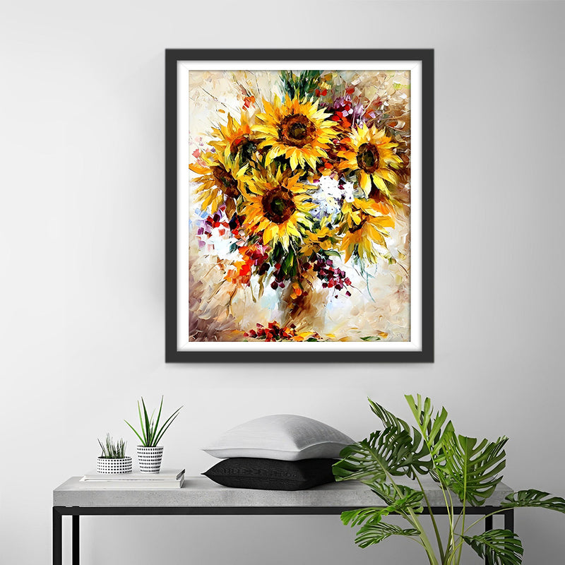 Sonnenblume in Ölmalerei Stil Diamond Painting