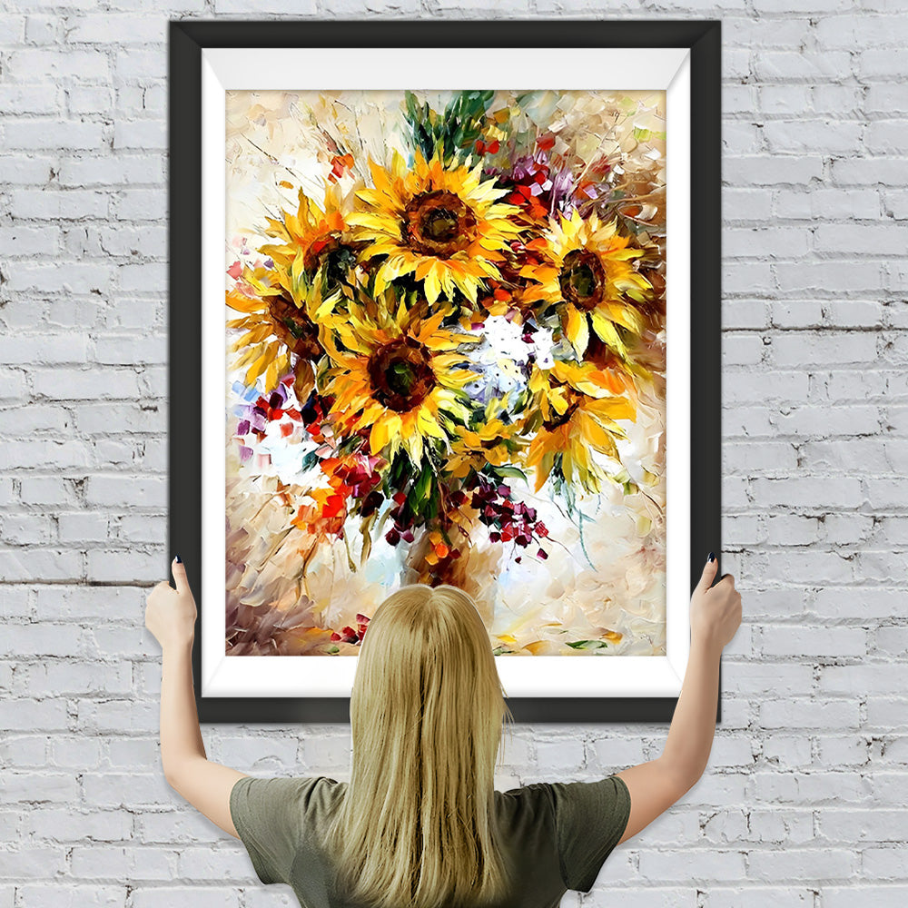 Sonnenblume in Ölmalerei Stil Diamond Painting