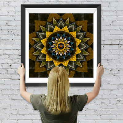 Sonnenblume Mandala Diamond Painting