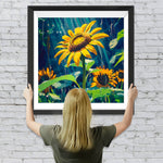 Sonnenblumen im Regen Diamond Painting