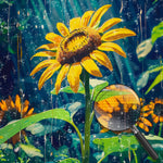 Sonnenblumen im Regen Diamond Painting