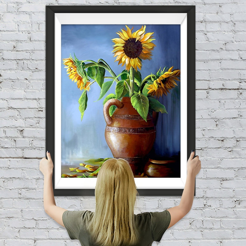 Sonnenblumen in der Vase Diamond Painting