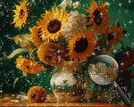 Sonnenblumen in Keramikvase Diamond Painting