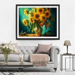 Sonnenblumen in Vase Diamond Painting