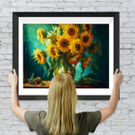 Sonnenblumen in Vase Diamond Painting