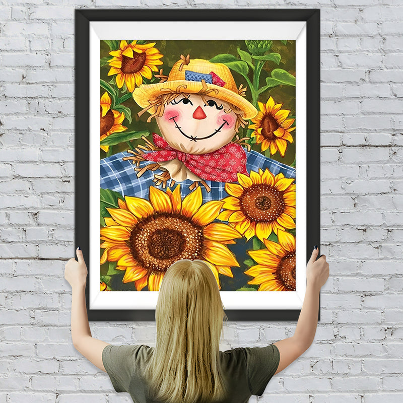 Sonnenblumen und Puppe Diamond Painting