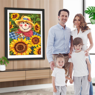 Sonnenblumen und Puppe Diamond Painting