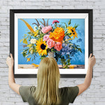 Sonnenblumen und Rosen Bouquet Diamond Painting