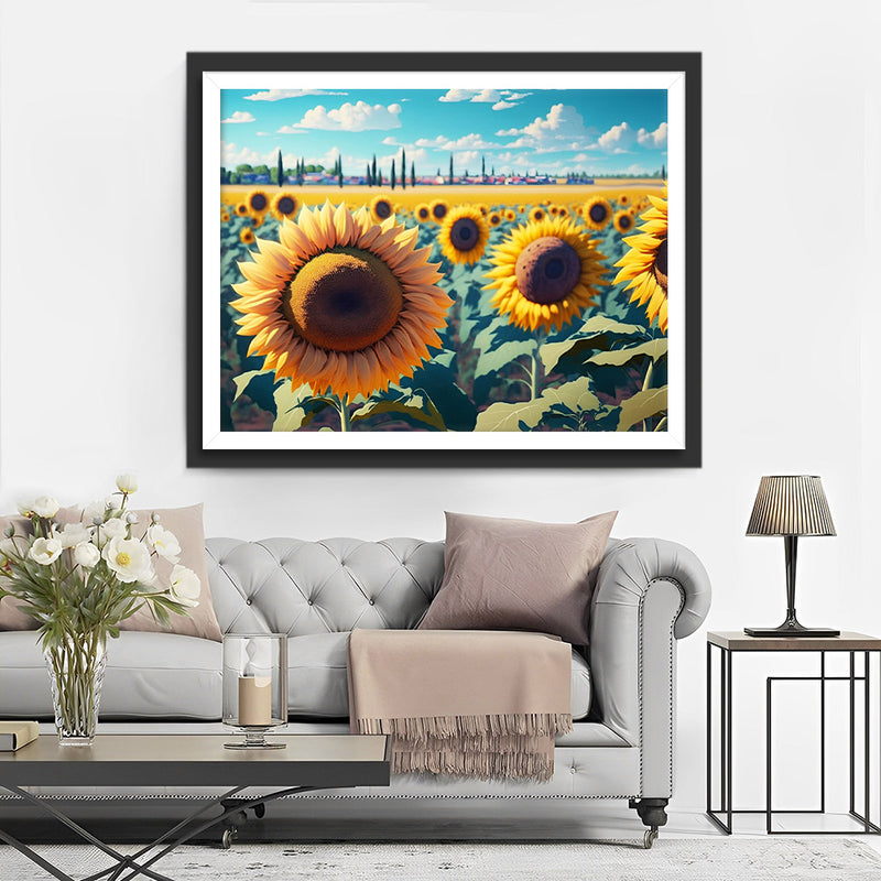 Sonnenblumenfeld Diamond Painting