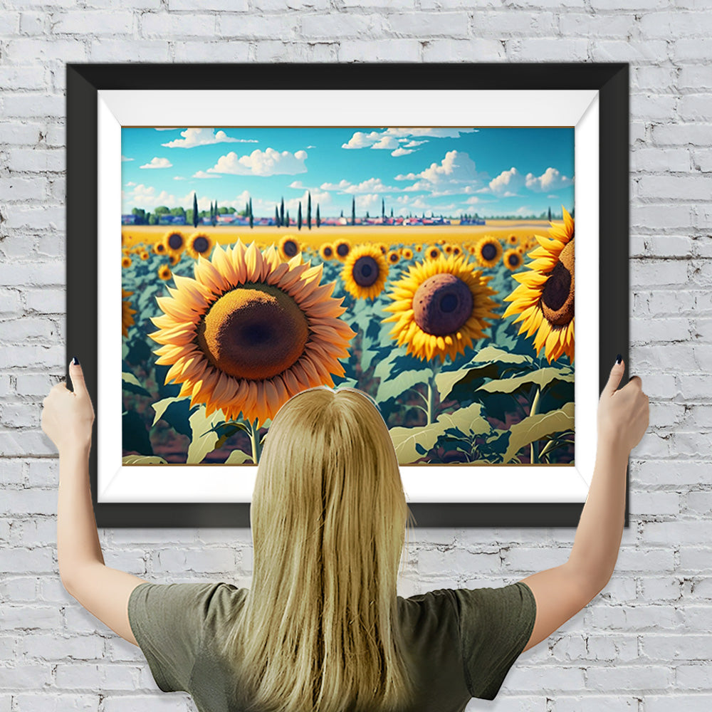 Sonnenblumenfeld Diamond Painting