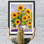 Sonnenblumensträuße in Porzellanvase Diamond Painting