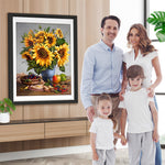Sonnenblumensträuße und Früchte Diamond Painting