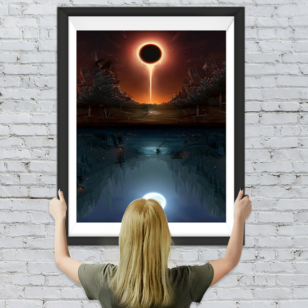 Sonnenfinsternis und Trümmer Diamond Painting