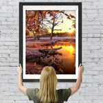 Sonnenuntergang und Schnee Diamond Painting