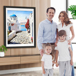 Sonnige Stadt am Meer Diamond Painting