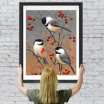 Spatzen und Beeren Diamond Painting