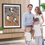 Spatzen und Beeren Diamond Painting