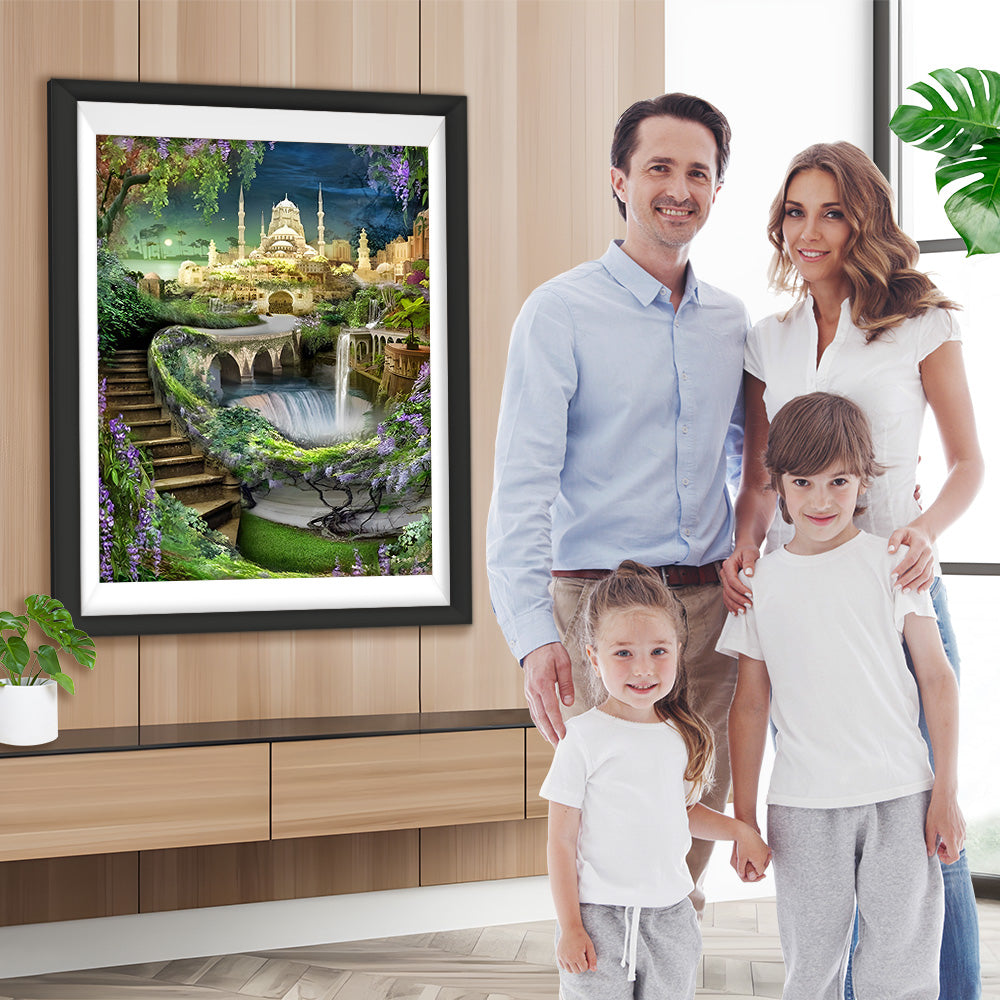 Springbrunnen im Schlossgarten Diamond Painting