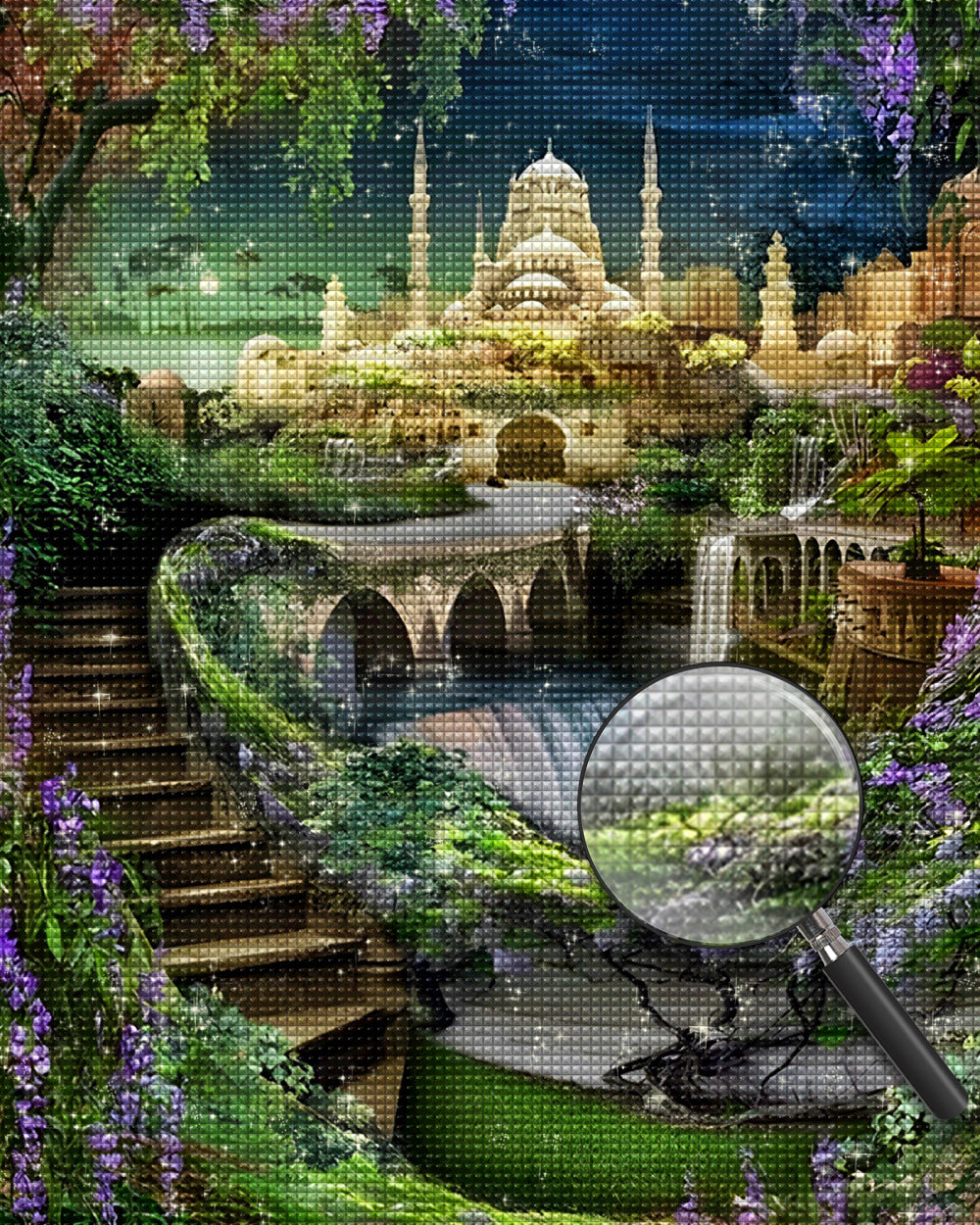 Springbrunnen im Schlossgarten Diamond Painting