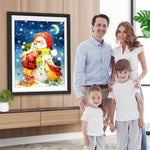 Stachelschweine und Schneemann Diamond Painting