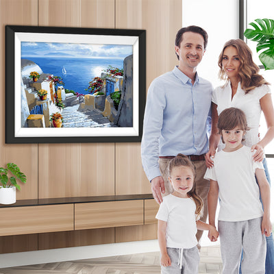 Stadt am Meer Diamond Painting