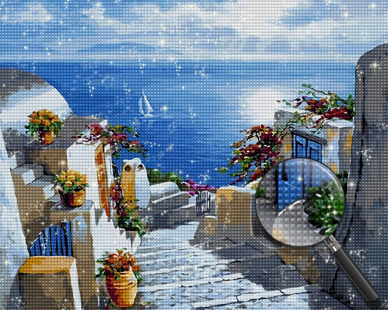 Stadt am Meer Diamond Painting