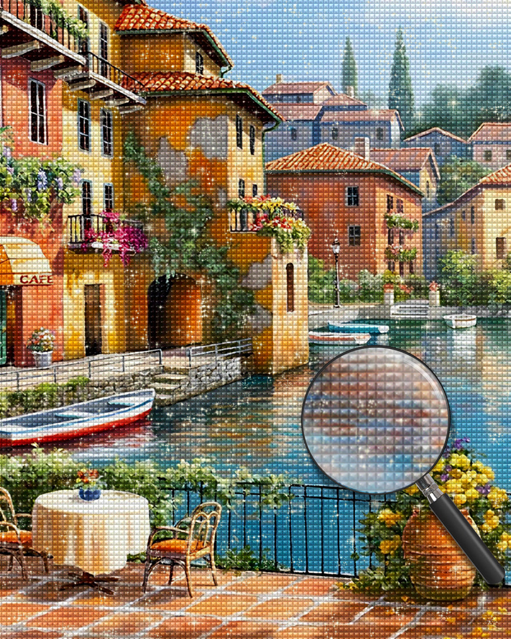 Stadt am Wasser Diamond Painting