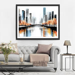 Stadt Gebäude Reflexion Diamond Painting