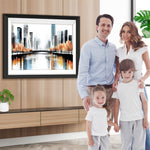 Stadt Gebäude Reflexion Diamond Painting