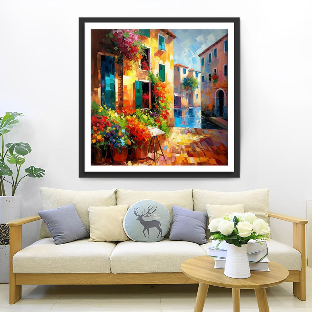 Stadtecke Blumenladen Diamond Painting