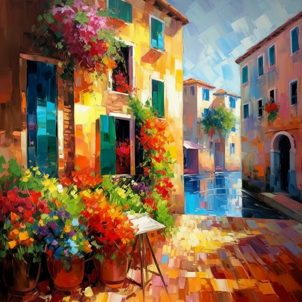 Stadtecke Blumenladen Diamond Painting