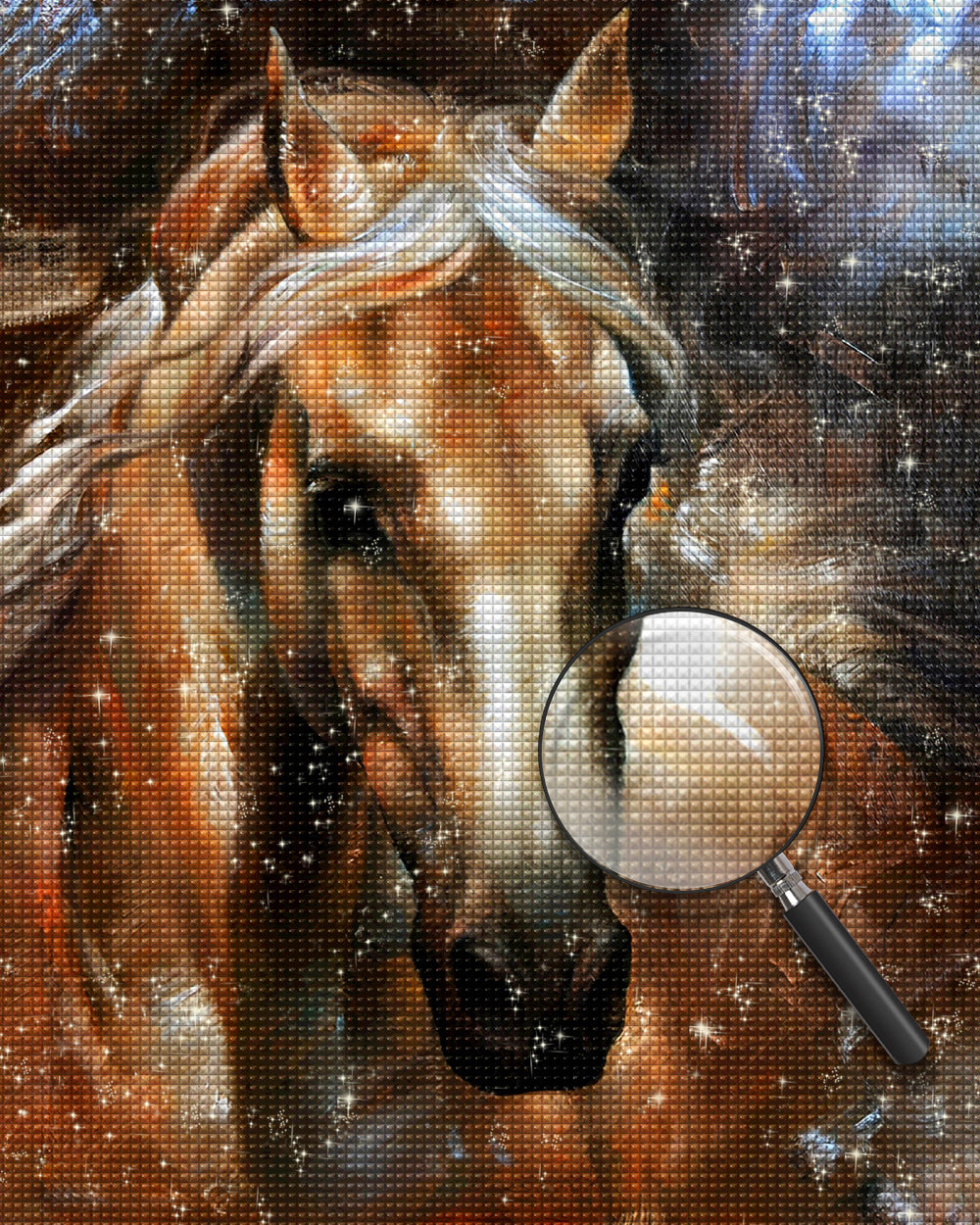 Starkes Pferd Diamond Painting
