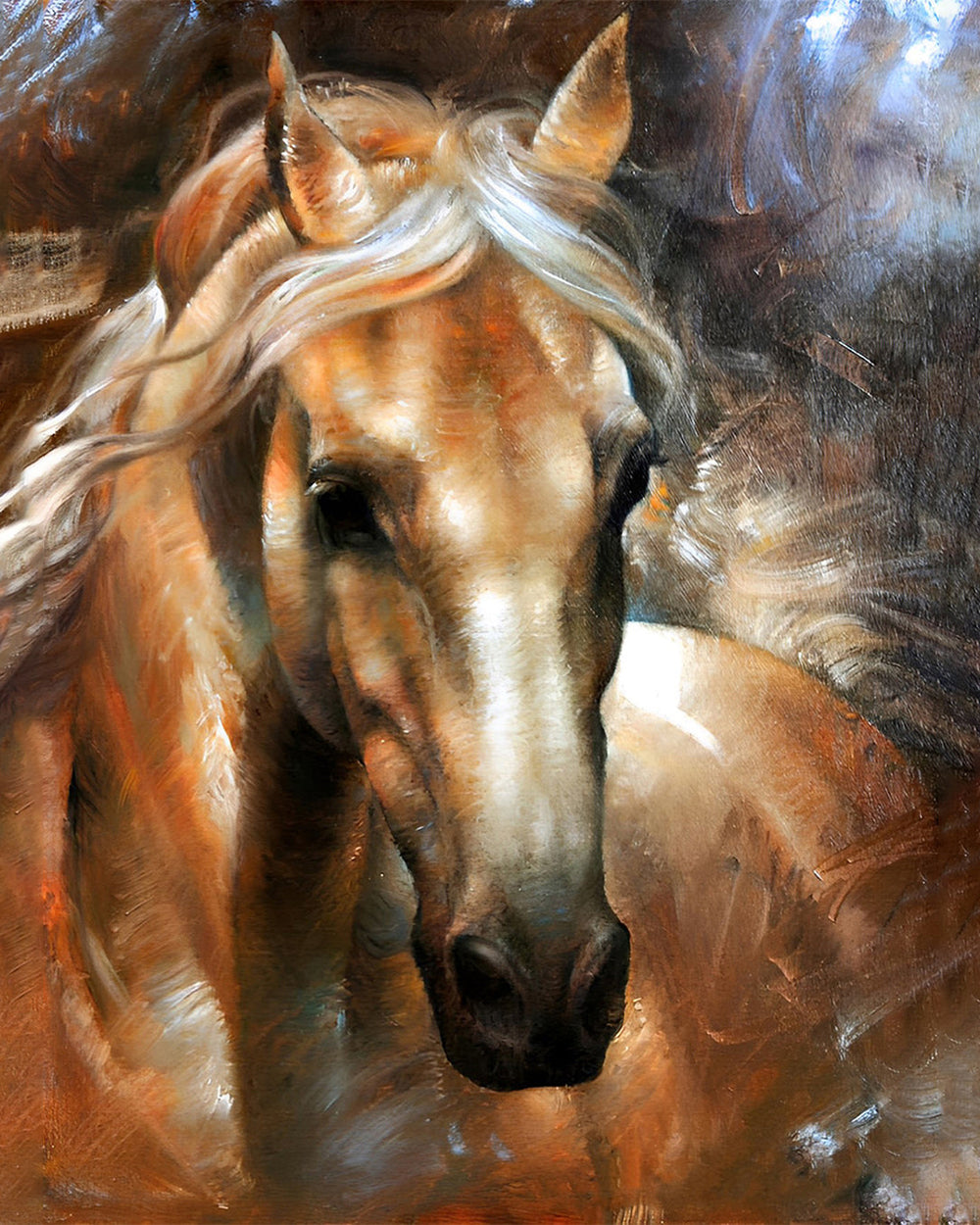 Starkes Pferd Diamond Painting