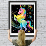 Sterne und buntes Einhorn Diamond Painting