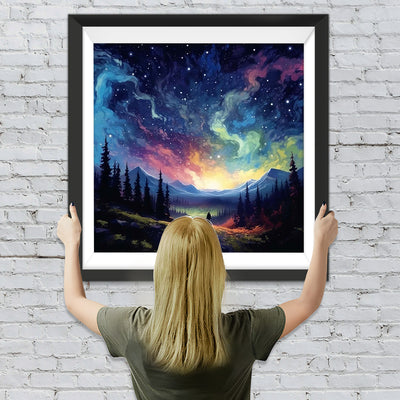 Sternenhimmel mit Aurora Diamond Painting