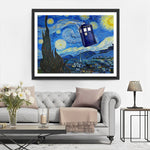 Sternenhimmel und Telefonzelle Diamond Painting