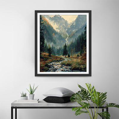 Stille Berge und Wälder Diamond Painting