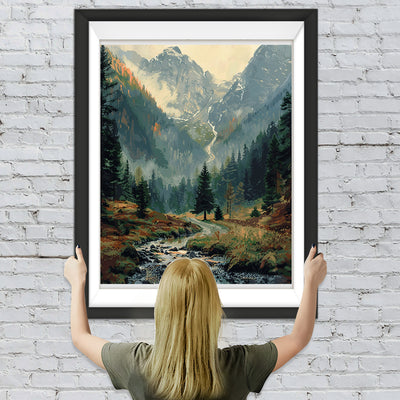 Stille Berge und Wälder Diamond Painting