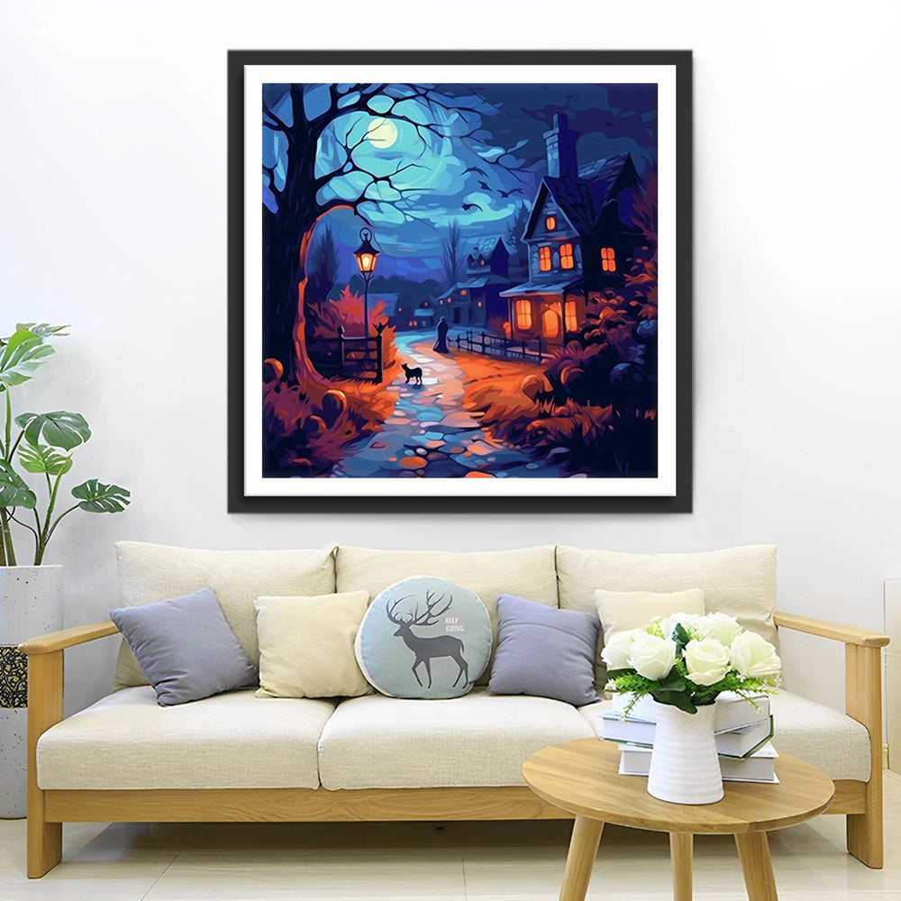 Stille Halloween-Nacht Diamond Painting